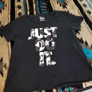 Black Nike Just Do It Tee